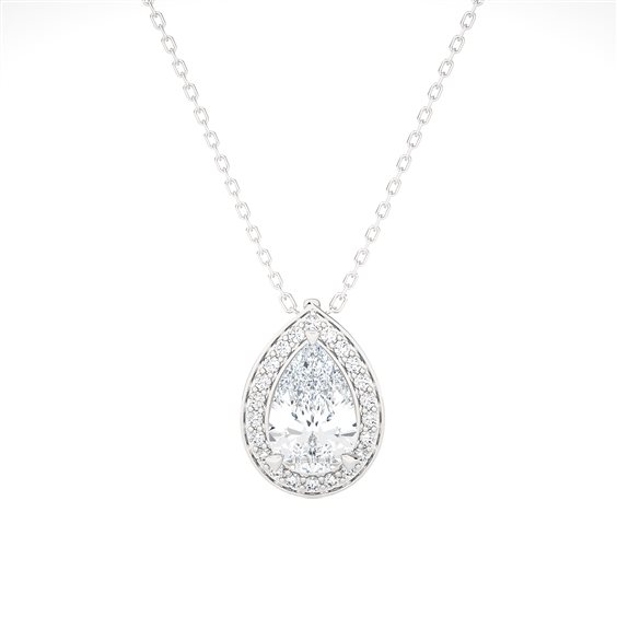 Collana Ama Donna in Oro bianco Diamante Lab Grown 1.01 Ct AMA-GI-202-16 CT. 1,14 - AMA-GI-202-16 CT. 1,14